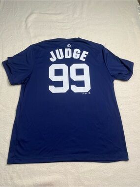 Majestic Evolution Tee MLB New York Yankees Aaron Judge T Shirt Jersey Mens XL
